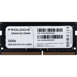 Модуль памяти для ноутбука SoDIMM DDR4 8GB 3200 MHz Prologix (PRO8GB3200D4S) фото 1