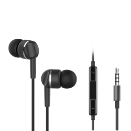 Наушники Ergo VM-701 3.5 мм Earphones Black (VM-701K) фото 1