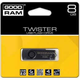 USB флеш накопитель GOODRAM 8Gb Twister Black USB 2.0 (PD8GH2GRTSKKR9) фото 1